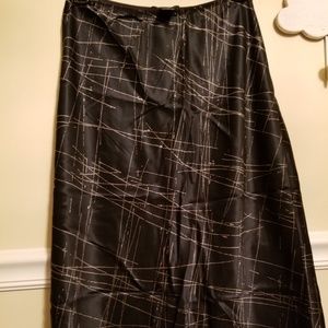 Black and gray Limited silk skirt